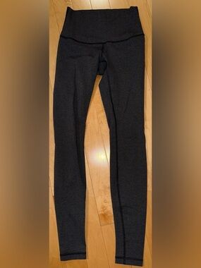 lululemon athletica Black Herringbone High-Rise Leggings